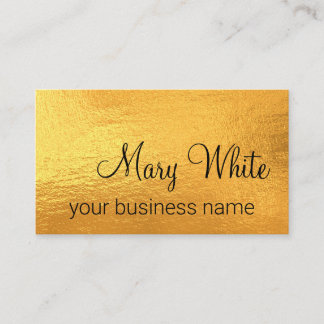 Gold Foil Trendy Classic Rich Chic Glam Luxurious  Business Card