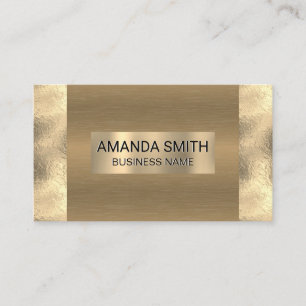 Gold Foil Trim   Metallic Banner Business Card