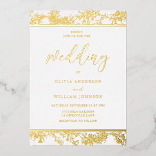 Gold Foil Vintage Elegant Wedding