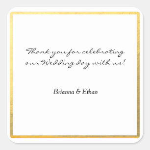 Gold Foil Wedding Favor Sticker Étiquettes