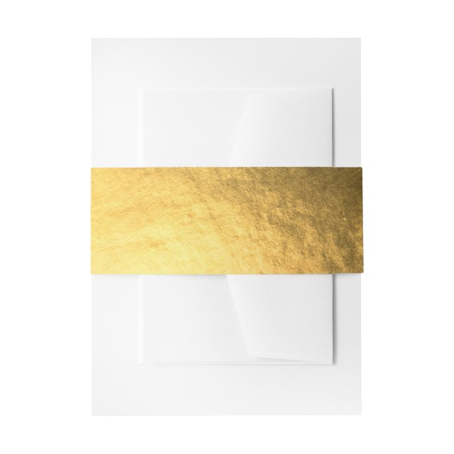 Gold Foil Wedding Invitation Belly Band (Front Example)