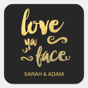 Gold Foil Wedding Sticker