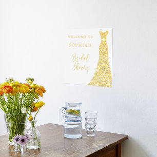 Gold Foil Welcome to The Bridal Shower of  Prints