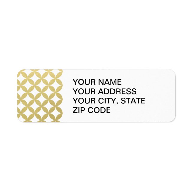 Gold Foil White Diamond Circle Pattern (Front)