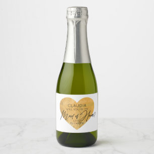 GOLD FOIL WILL YOU BE MY MAID OF HONOR SPARKLING WINE LABEL