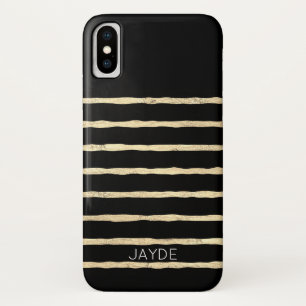 Gold Foils Stripes Personalized Mobile Phone Case