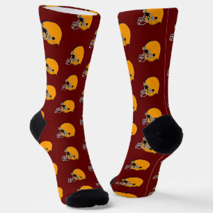 Gold Football Helmets Socks