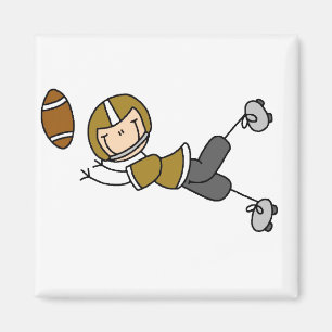 Gold Football Player Magnet