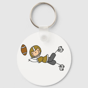 Gold Football Player Tshirts and Gifts Keychain