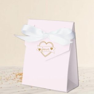 Gold Forever Hearts Bridal Shower Favor Box