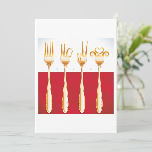 Gold Forks Invitations (Creator Uploaded)