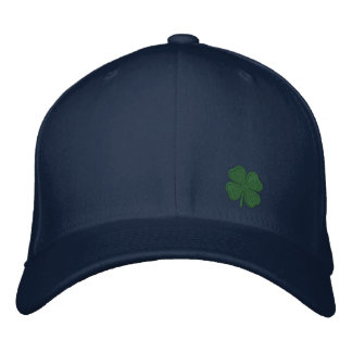 Gold Four Leaf Clover St. Patricks - CUSTOMIZABLE! Embroidered Hat