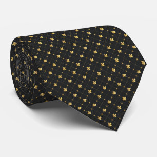 Gold Four Leaf Clover Tie