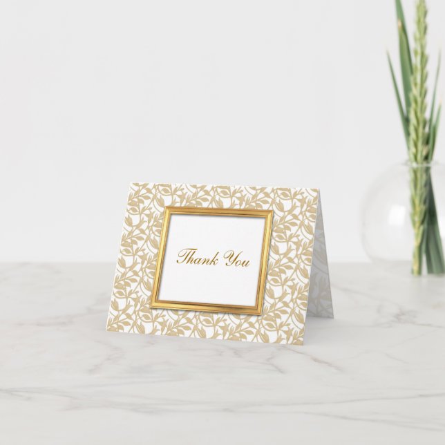 Gold Frame Custom Thank You Card (Front)
