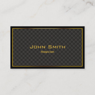 Gold Frame Diamond Grids Magician Business Card