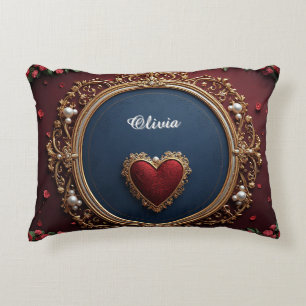 Gold Frame With Pearl Details For Home Decor ✨ Accent Pillow