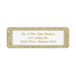 Gold Framed Custom Return Address Label
