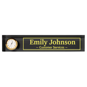 Gold Framed Nameplate