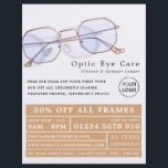 Gold Frames, Optician, Technical Practitioner Flyer<br><div class="desc">Gold Frames, Optician, Technical Practitioner Advertising Flyers By The Business Card Store.</div>