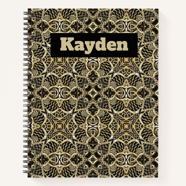 Gold Fretwork Notebook (Front)