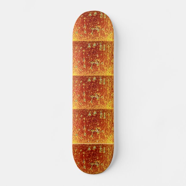 Gold fused glass skateboard (Front)