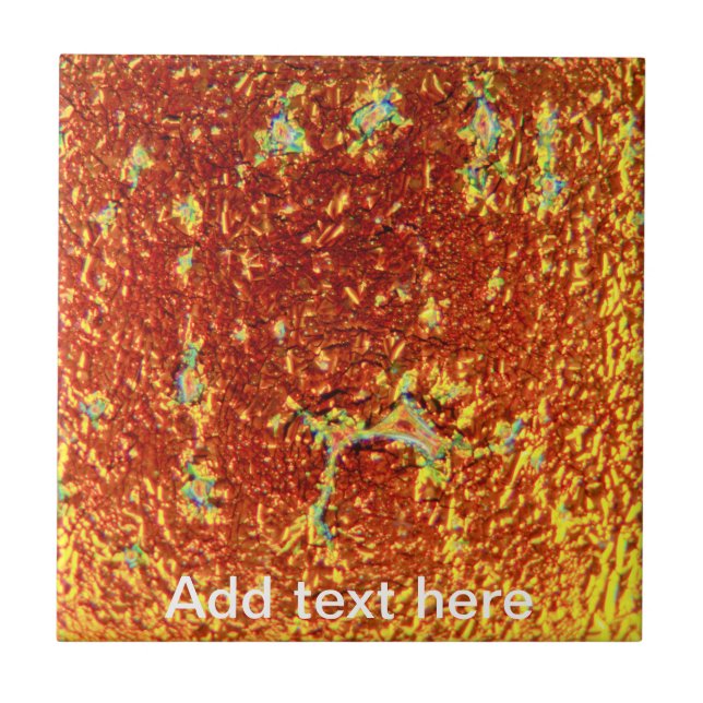 Gold fused glass tile (Front)