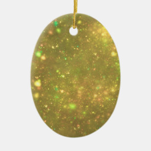 Gold Galactic Glitter Ceramic Ornament