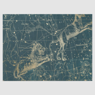 Gold Galaxy Star Map Series Design 10 Tissue Paper