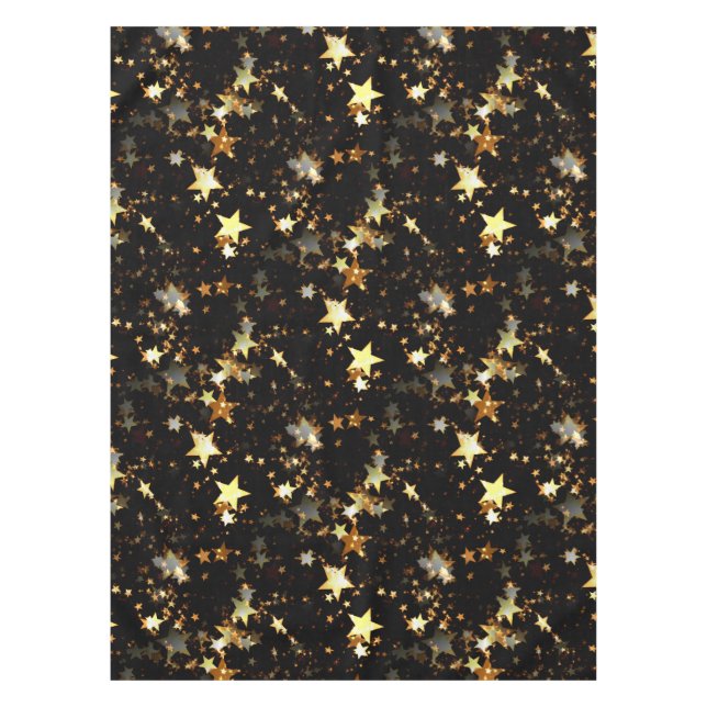 gold galaxy table cloth tablecloth (Front)