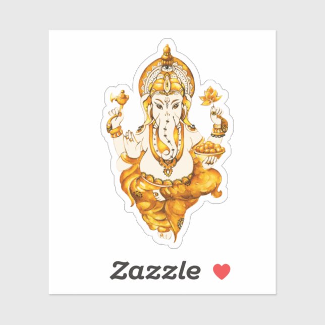 Gold  Ganesha Sticker (Sheet)