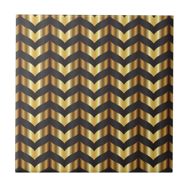 gold gatsby chevron tile (Front)