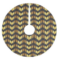 gold gatsby chevron xmas christmas tree skirt