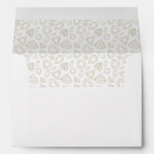 Gold Gem Motif Glam Anniversaire de fête Enveloppe