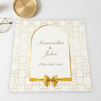 Gold Geometric Arch Art Deco Wedding Guest Book