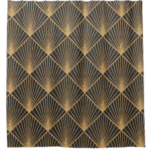 Gold Geometric Art Deco Pattern.