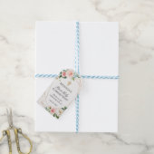 Gold Geometric Blush Floral First Holy Communion Gift Tags (With Twine)