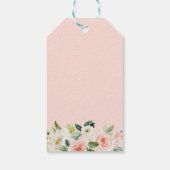 Gold Geometric Blush Floral First Holy Communion Gift Tags (Back)