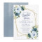 Gold Geometric Dusty Blue Floral Bridal Shower