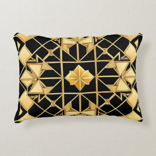 🌸 Gold Geometric Elegant Cozy Home Style 🌸 Accent Pillow