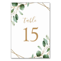 Gold Geometric Eucalyptus Greenery Wedding