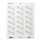 Gold Geometric Foliage Wedding RSVP Address Label