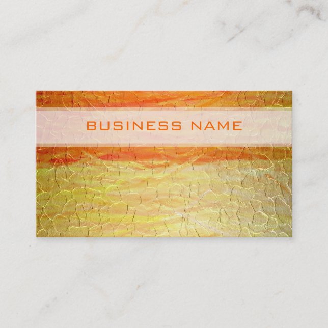 Gold Geometric Metal Pattern Business Card (Front)