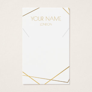 Gold geometric necklace or bracelet display card