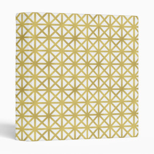 Gold Geometric Pattern Binder