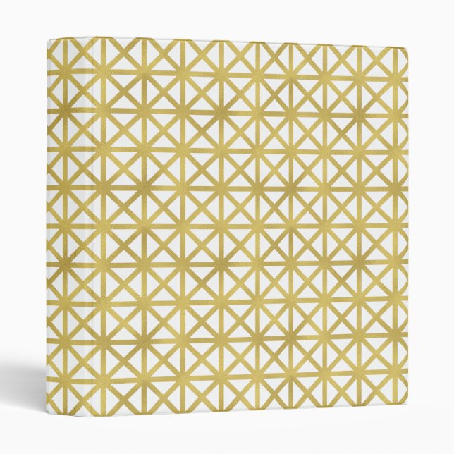Gold Geometric Pattern Binder (Front/Spine)