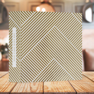 Gold Geometric Pattern Elegant Sophisticated Luxe Binder