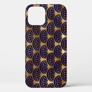 Gold Geometric Shapes Art Deco iPhone 12 Case