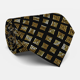 Gold Geometric Shapes Tie