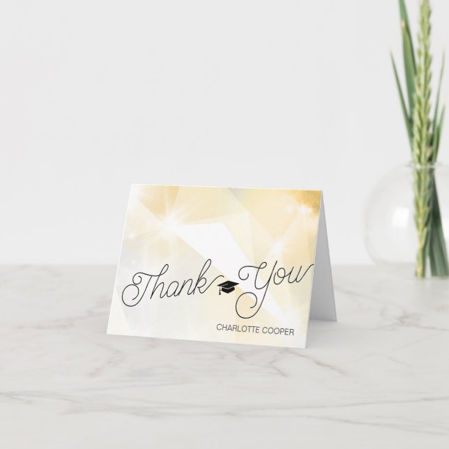 Gold Geometric Thank You Personalized (Front)