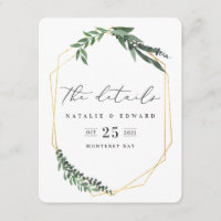 gold geometric watercolor foliage